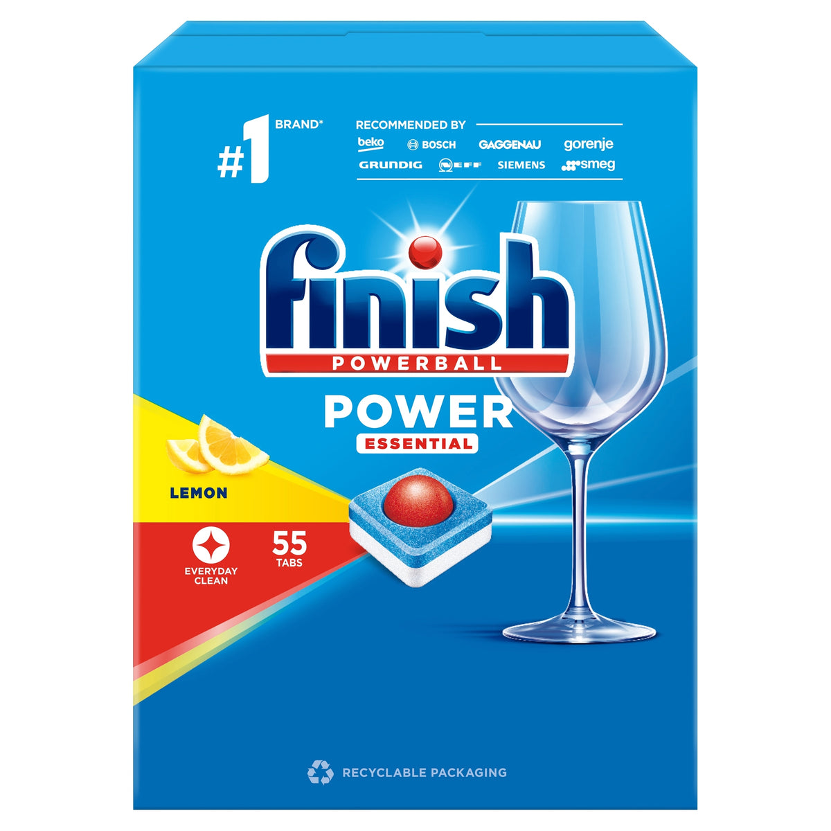 1x Finish Power Essential 55 lemon tablets