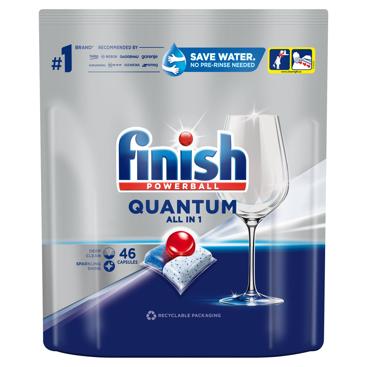 1x Finish Quantum All-in-1 46 fresh capsules