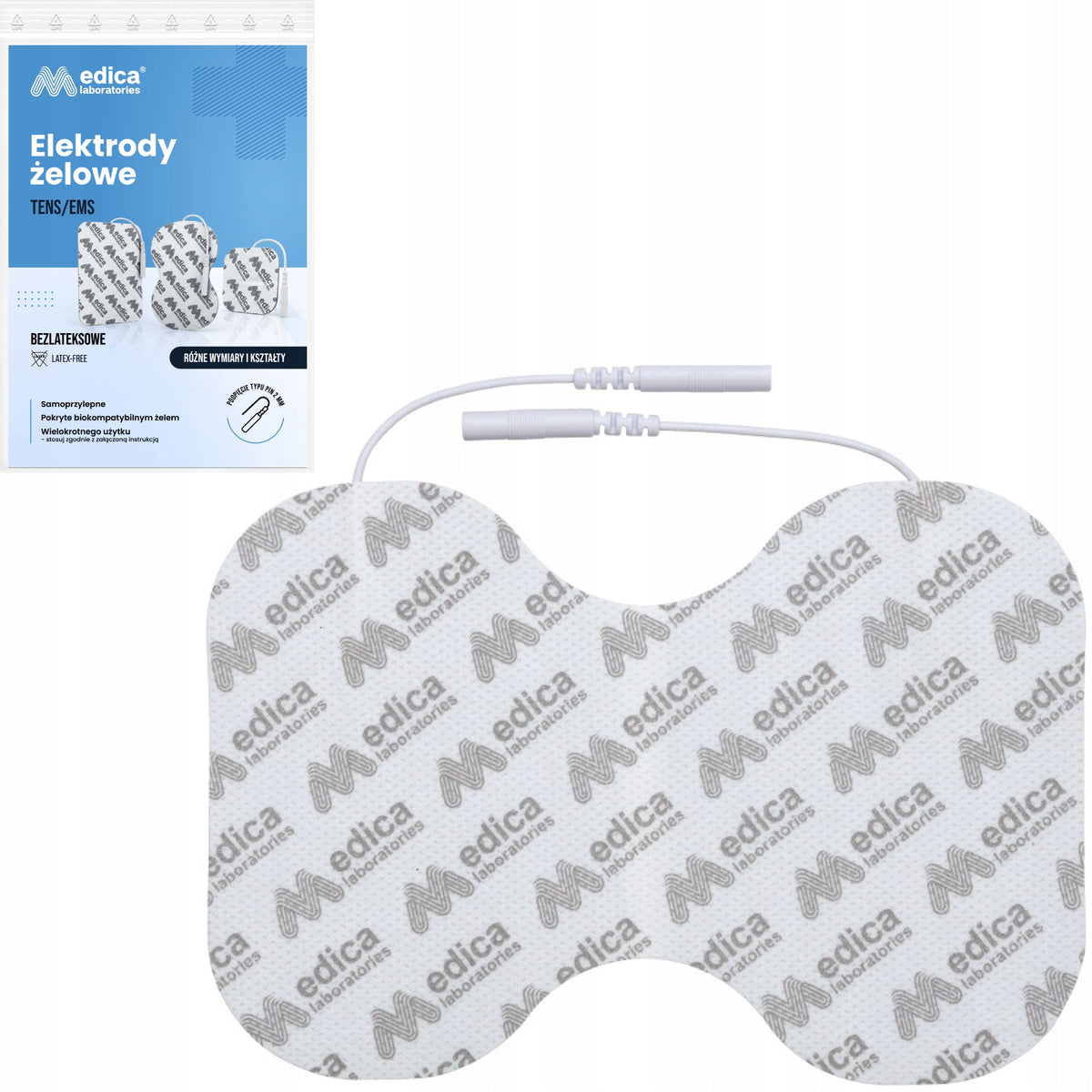 1x LARGE GEL ELECTRODE FOR ELECTROSTIMULATION 15cm x 10cm TENS EMS (PIN)