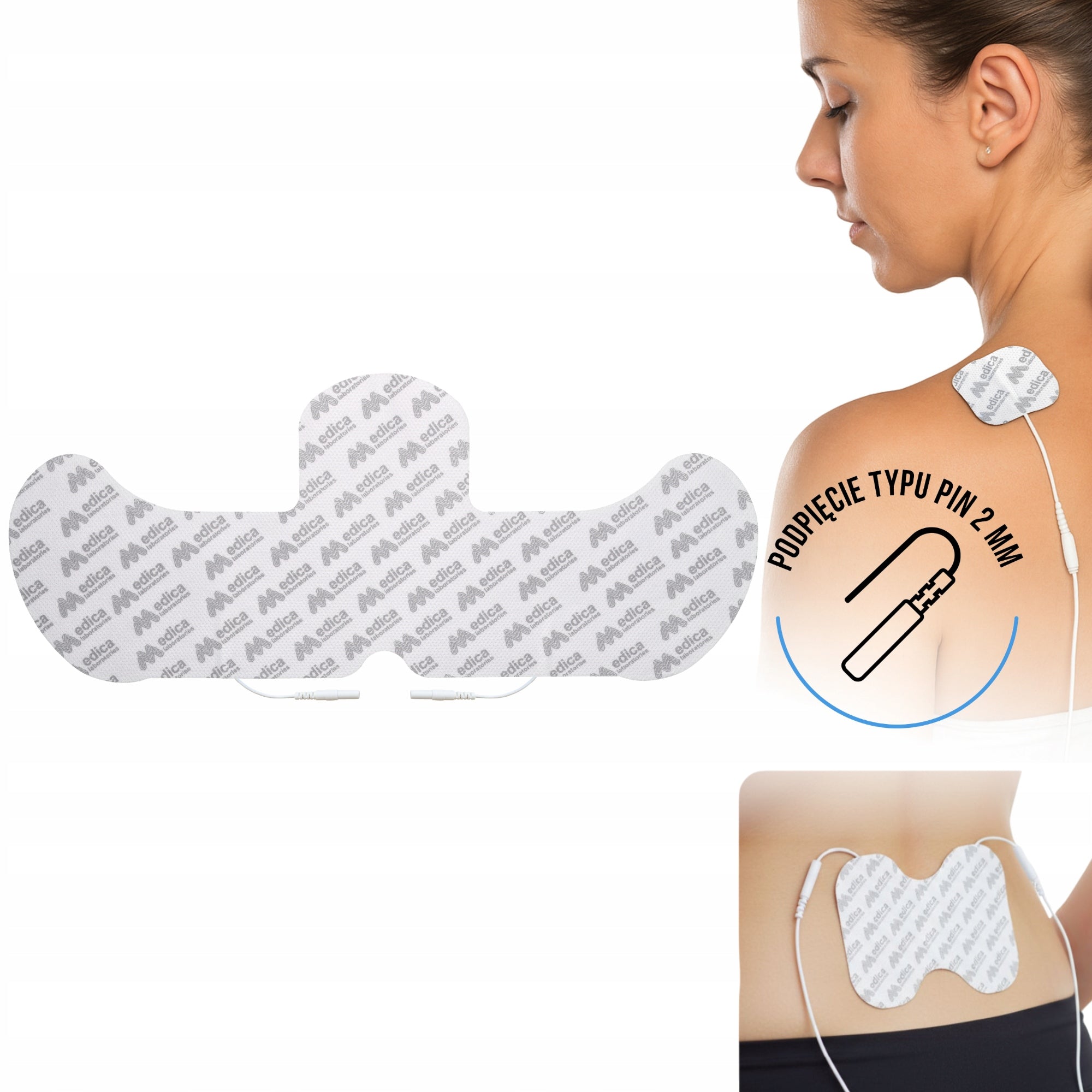 1x LARGE GEL ELECTRODE FOR ELECTROSTIMULATION 32cm x 13cm TENS EMS (PIN) Packaging status original