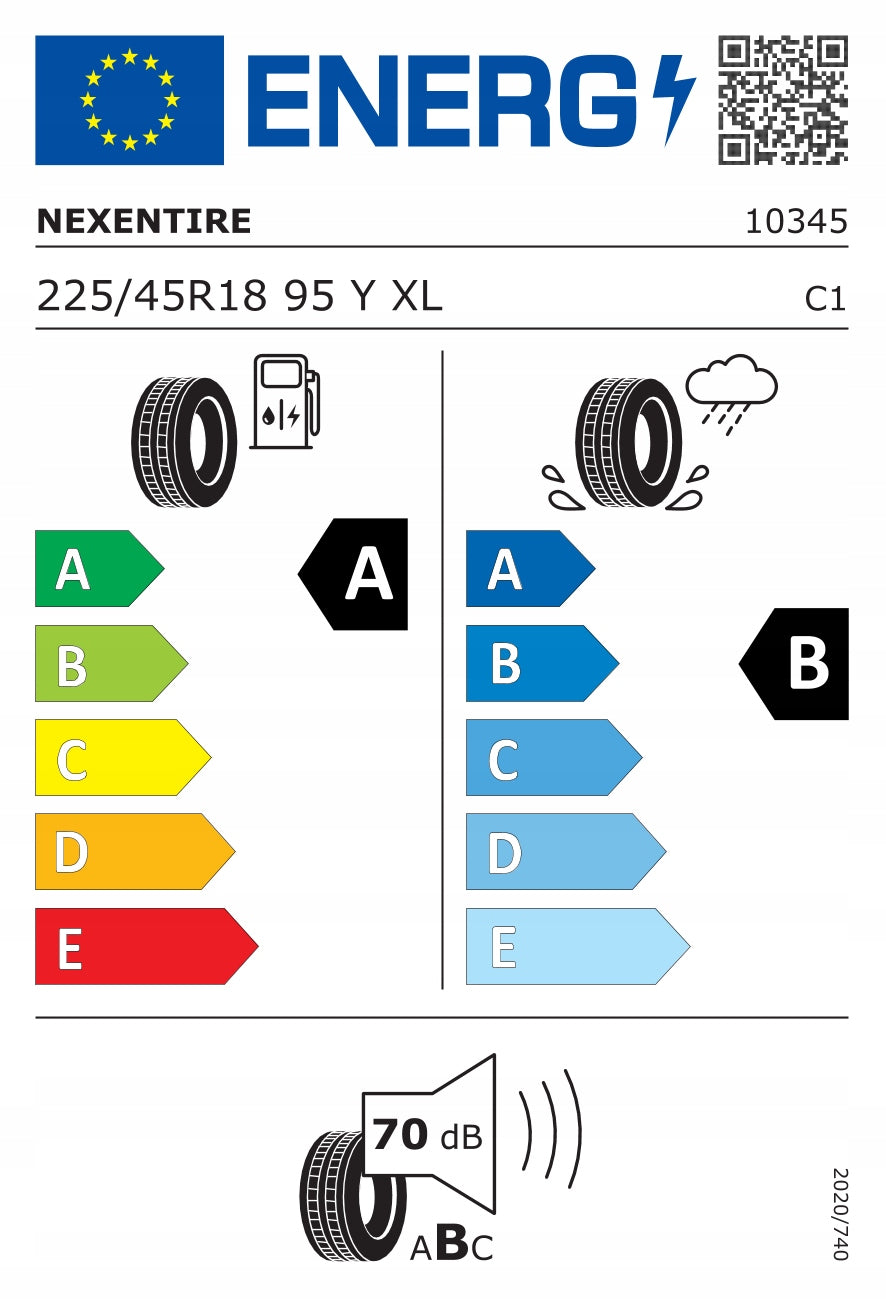 1x SUMMER TYRE Nexen N'FERA SPORT 225/45R18 95Y XL 2025-2026 NEW Number of tires offered 1 pc.