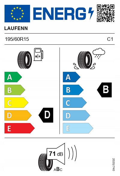 1x Summer tyre 195/60R15 Laufenn S FIT EQ+ LK01 88H New 2023 Number of tires offered 1 pc.