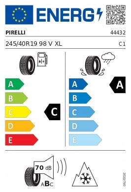 1x Winter tyre Pirelli P ZERO WINTER 2 245/40R19 98V XL FR