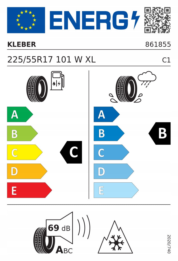 1x all-season tyre 225/55R17 Kleber QUADRAXER 3 Season all-season