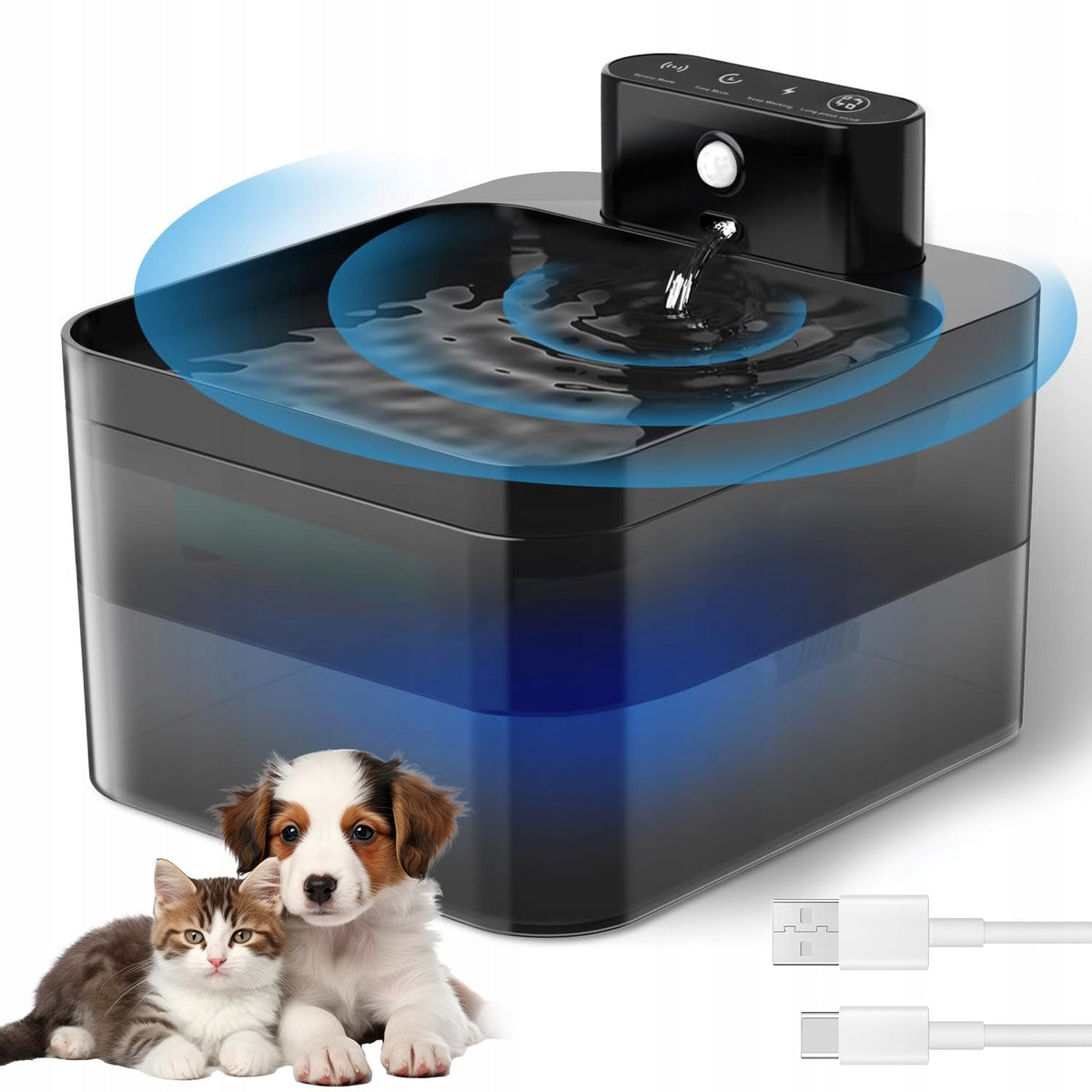 2.2L CAT WATER FOUNTAIN WITH 5 STAGE FILTRATION SYSTEM