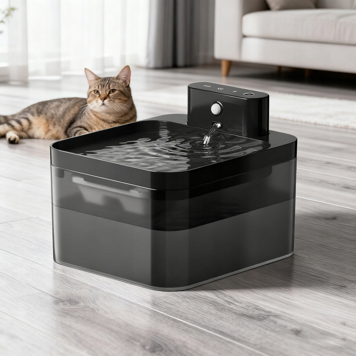 2,2L WIRELESS CAT FOUNTAIN WITH LED QUIET PUMP AND BATTERY 2600 Brand no brand