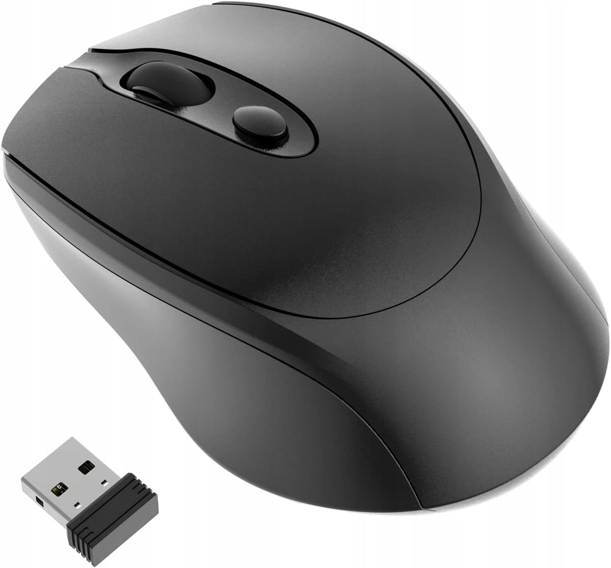 2,4 GHz wireless mouse with vibration mode (jiggler), plug-and-play – black