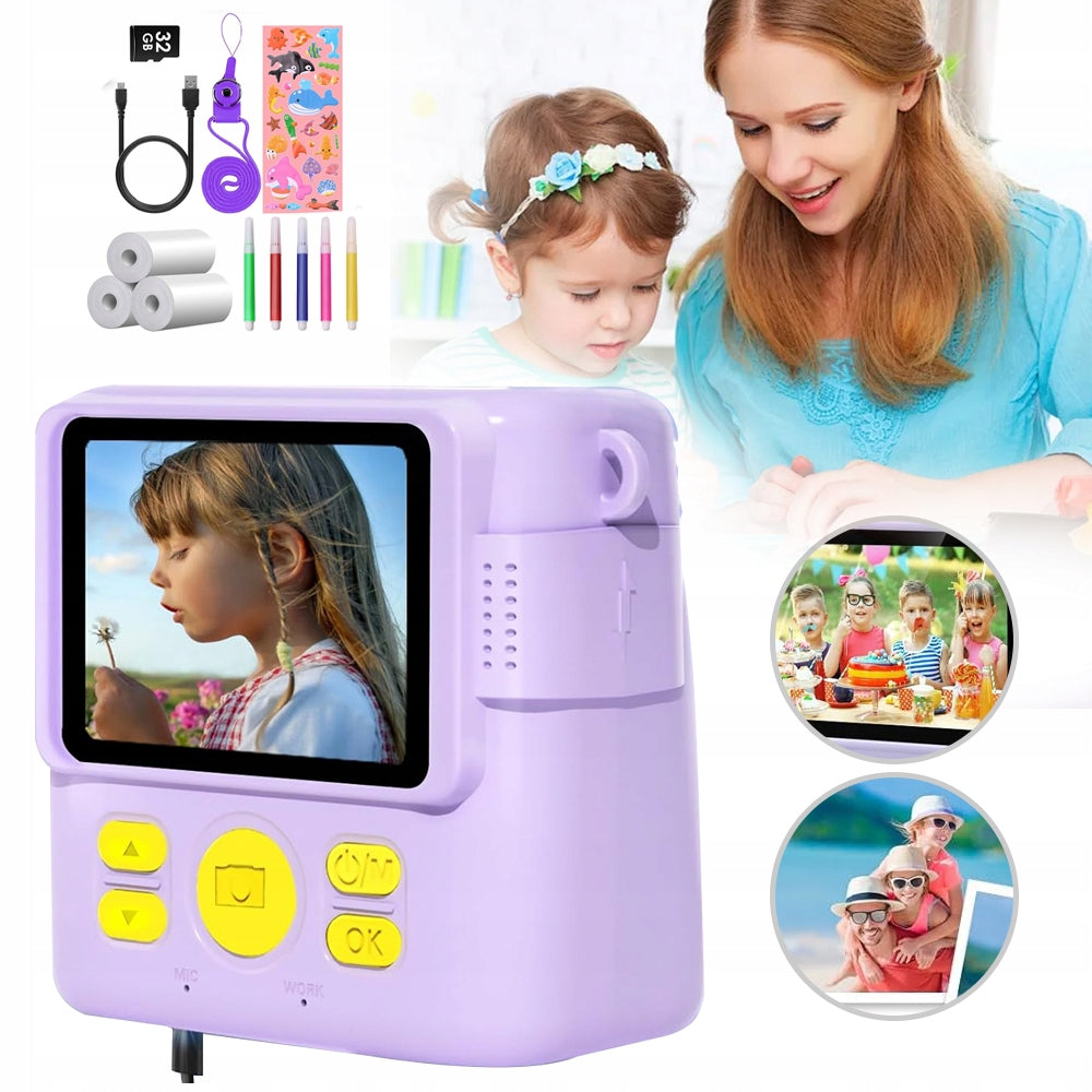 2,4'' INSTANT CAMERA FOR KIDS WITH 32GB CARD