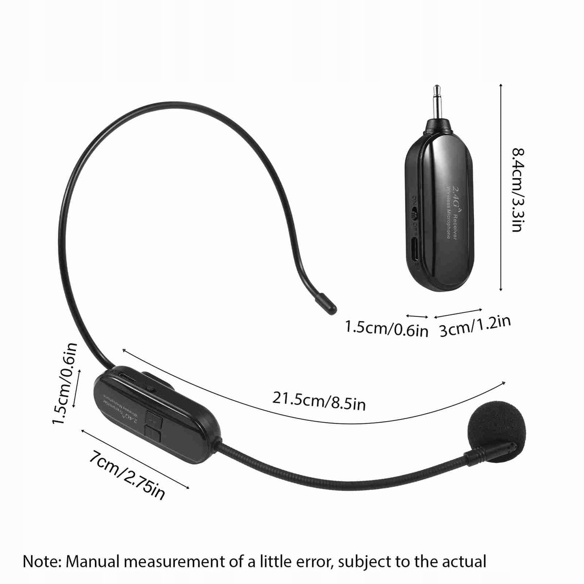 2,4G Wireless Microphone Headset Working Time 6H 100 73