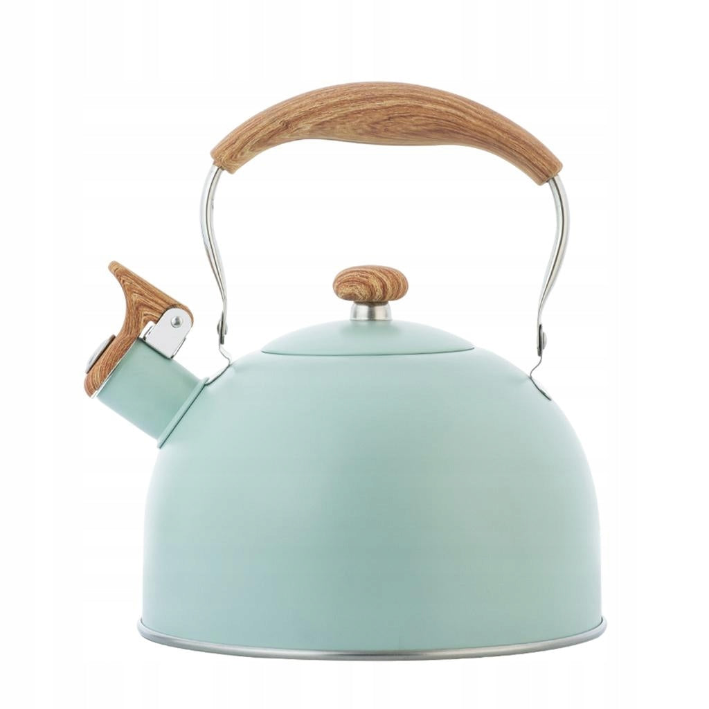 2.5 Liters Whistle Kettle Stainless Steel Wooden Energy Saving Anti Heat