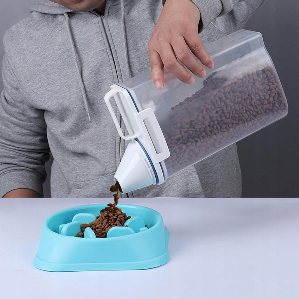 2.5L/2lb Pet Cat Food Storage Container, Kitchen Rice Flour Grains Packaging status original