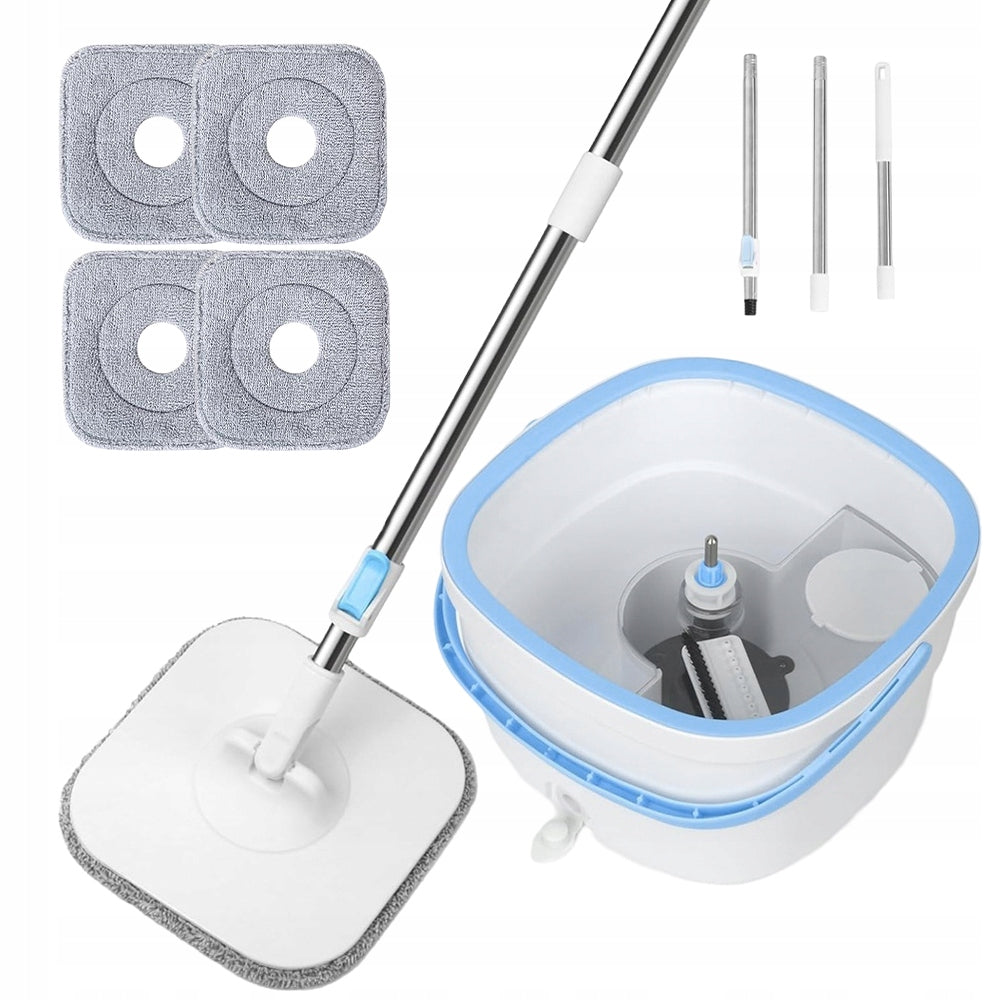 2.5L BUCKET WITH MOP TWO-CHAMBER ROTATING HEAD STEEL HANDLE CLEANING