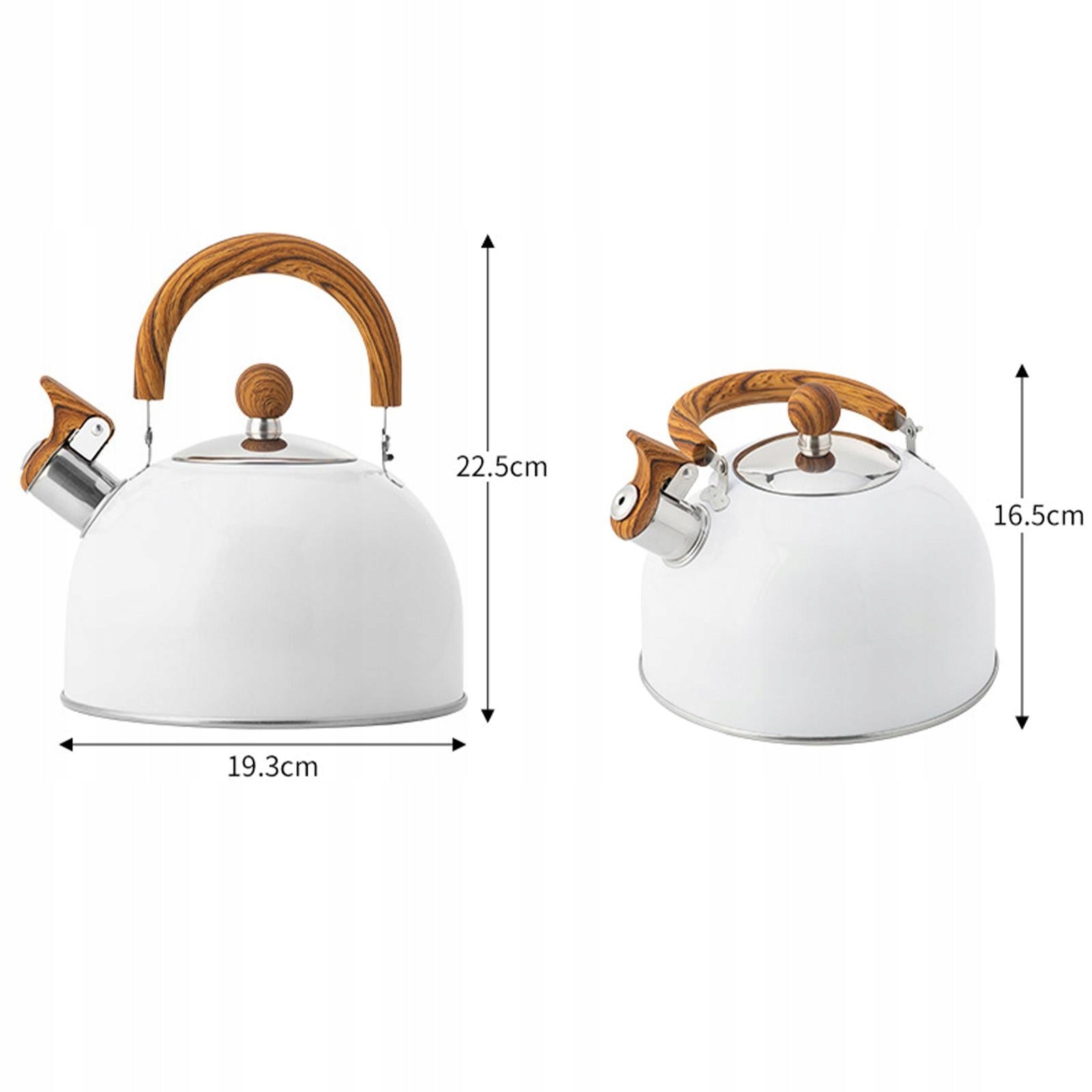 2.5L White Stainless Steel Tea Pot Whistle Sound Water Kettle Easy to Carry Kind steam juicer