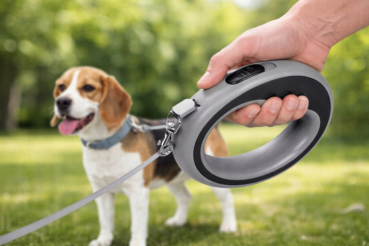 2,5M AUTOMATIC RETRACTABLE LANYARD WITH LOCK DURABLE STRONG FOR CAT DOG Packaging status original