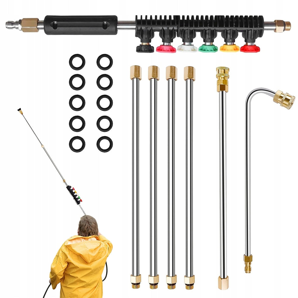 2.5M LANCE SET FOR PRESSURE WASHER 4000PSI + 6 NOZZLE TIPS