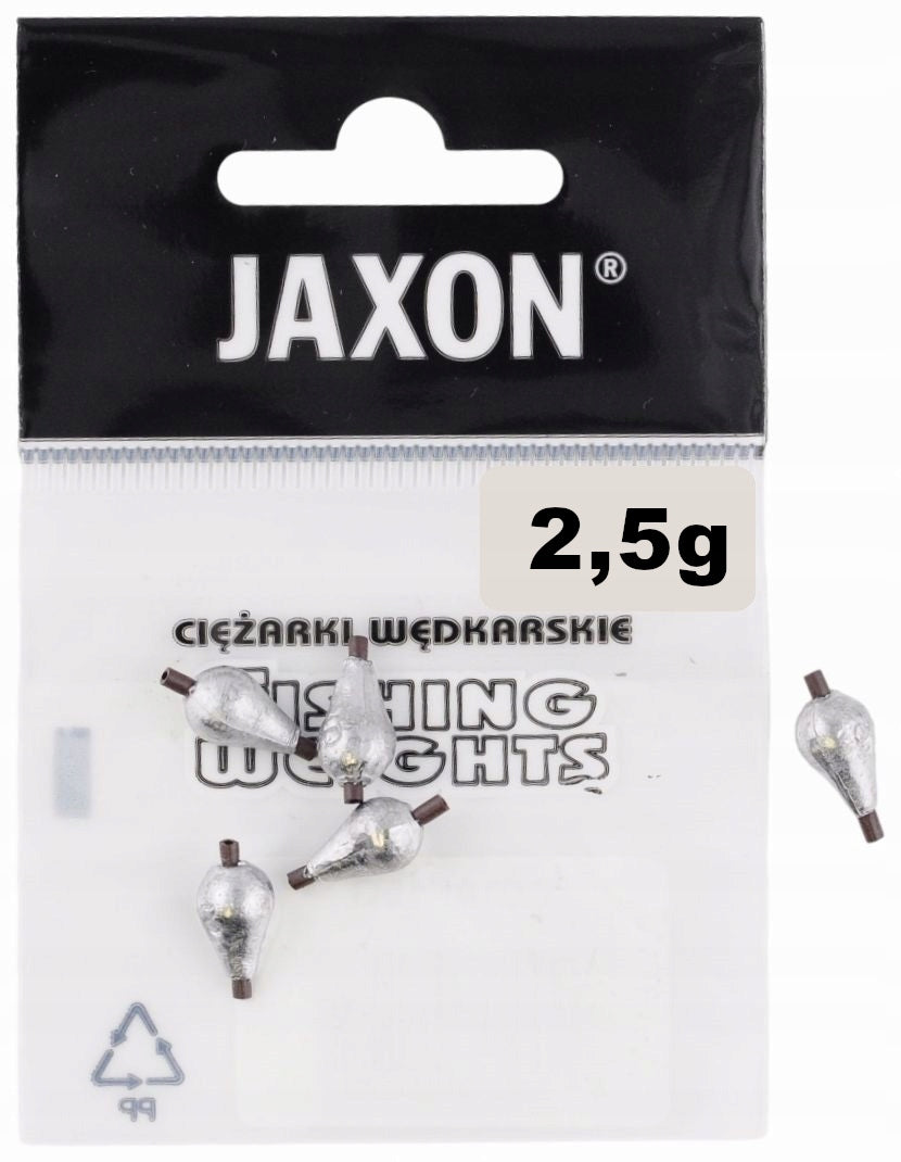 2,5g TEARDROP OLIVES WITH NEEDLE WEIGHTS JAXON TEARDROP 5pcs