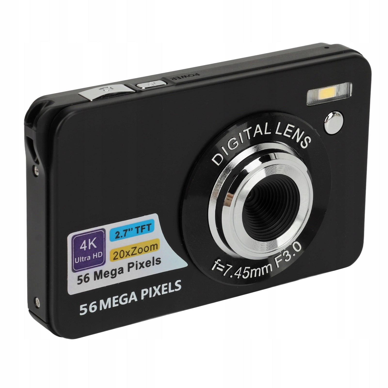 2,7-inch 4K 56MP HD digital camera with 20x zoom and 2Q Resolution 1 Mpx