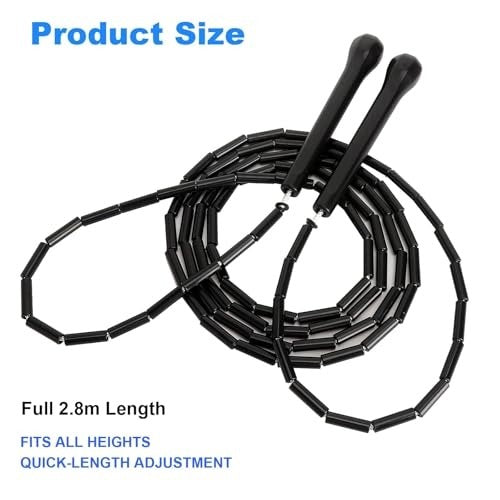 2 8 M ADJUSTABLE JUMP ROPE WITH BEADS UNBREAKABLE MOUNTING BRACKETS Brand Praktyczna