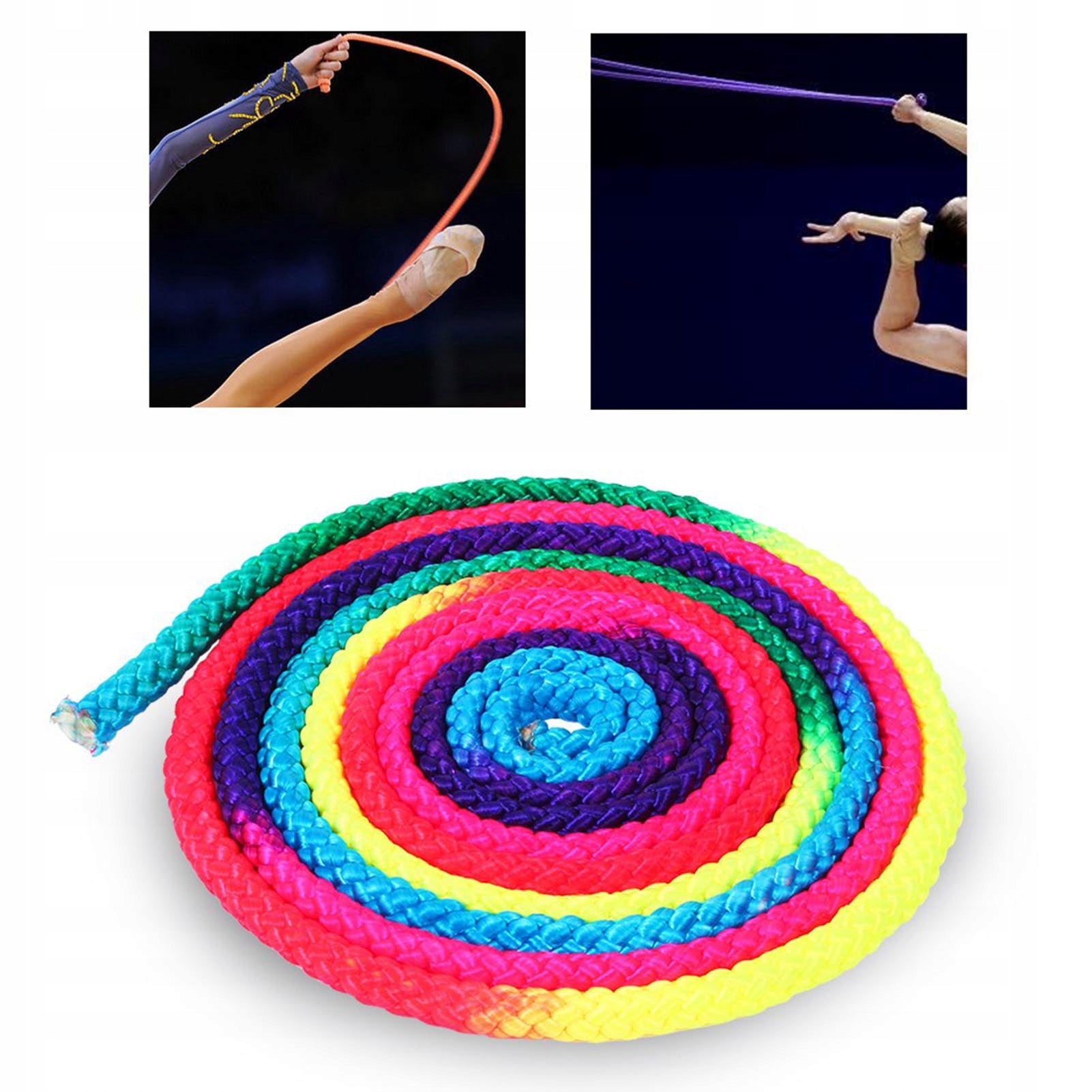 2,8M MULTICOLOR SOLID GYMNASTIC ROPE RAINBOW GYMNASTIC ROPE