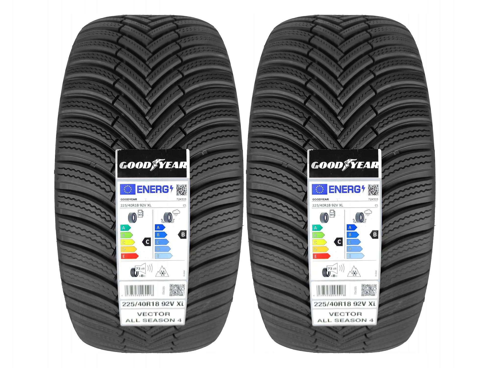 2 All-season tyres 225/40R18 Goodyear Vector ALL SEASON 4 2026
