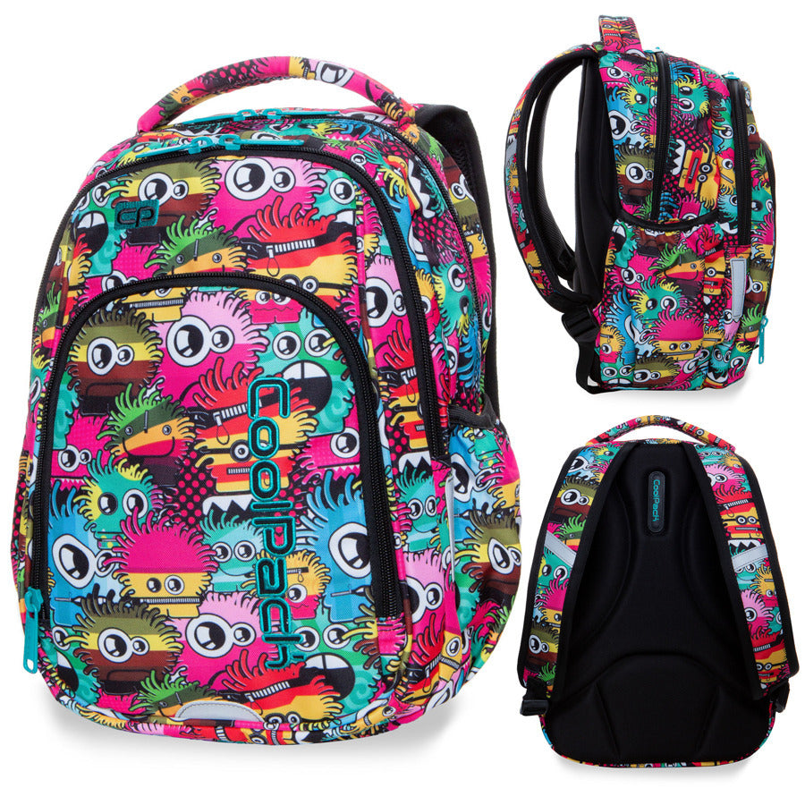 2-CHAMBER SCHOOL BACKPACK 19L FOR CLASSES 1-3 LIGHT COLORED EYELETS COOLPACK