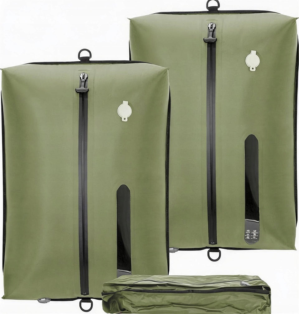 2 COMPRESSION ORGANIZER VACUUM BAGS FOR PACKING TRAVEL SUITCASE BAGS Color green