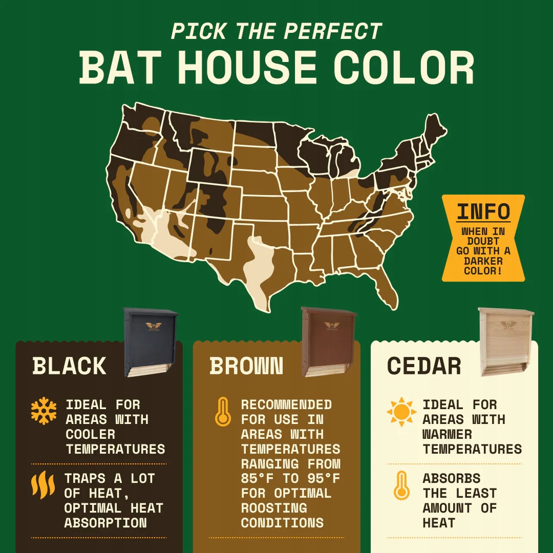 2-Chamber Cedar Bat House – Holds 75 Bats, Natural Mosquito Control Manufacturer no brand