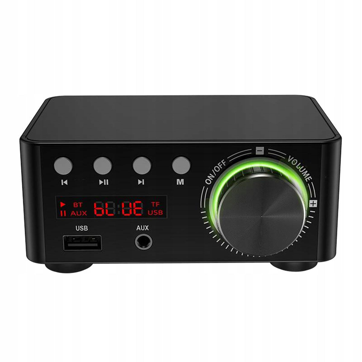 2 Channel Bluetooth 5.0 Power Amplifier 100W Class D Hi Fi Stereo black