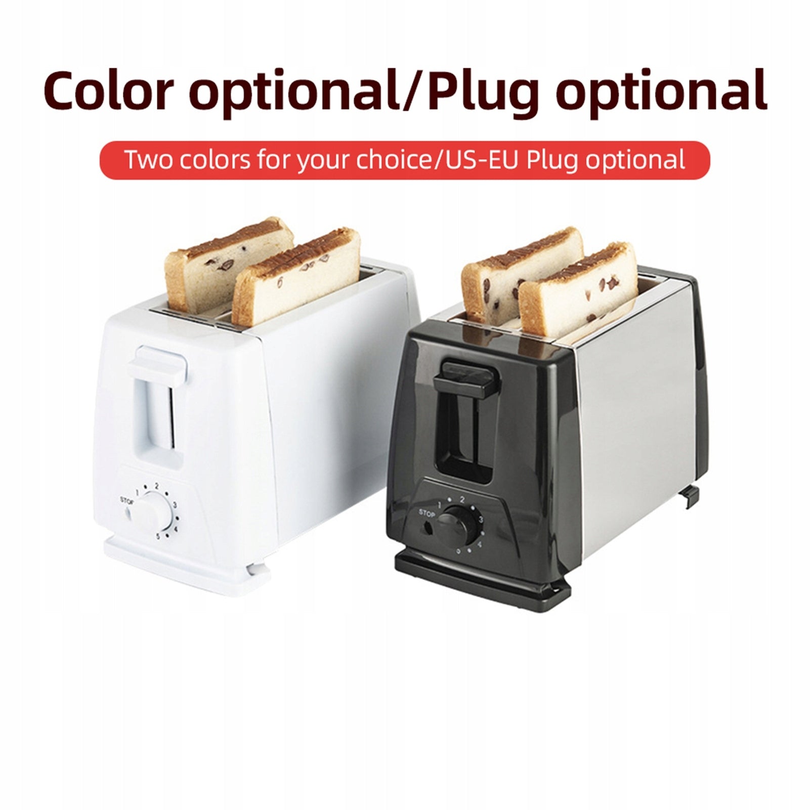 2 Cut Stainless Steel Abs Smart Toaster with 6 Temp Settings Power rating 1 W