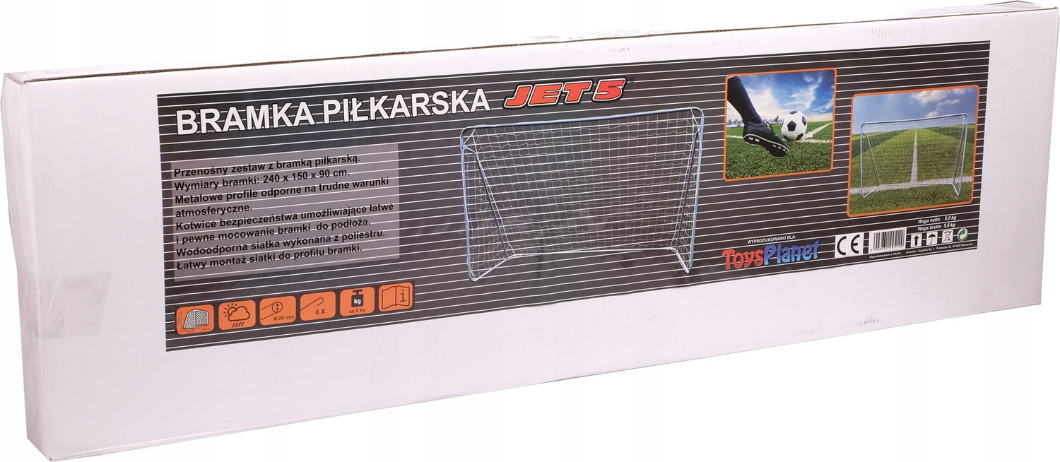 2 FOOTBALL GOALS 240x150cm METAL LARGE GOAL NET Football Set Set elements Football Set