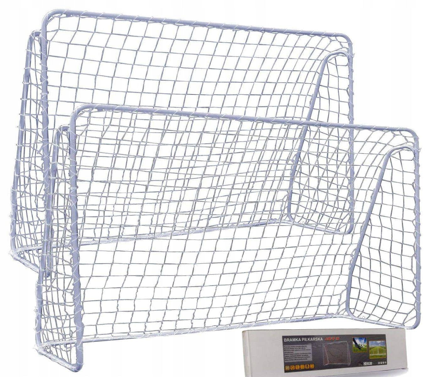 2 FOOTBALL GOALS 240x150cm METAL LARGE GOAL NET Football Set