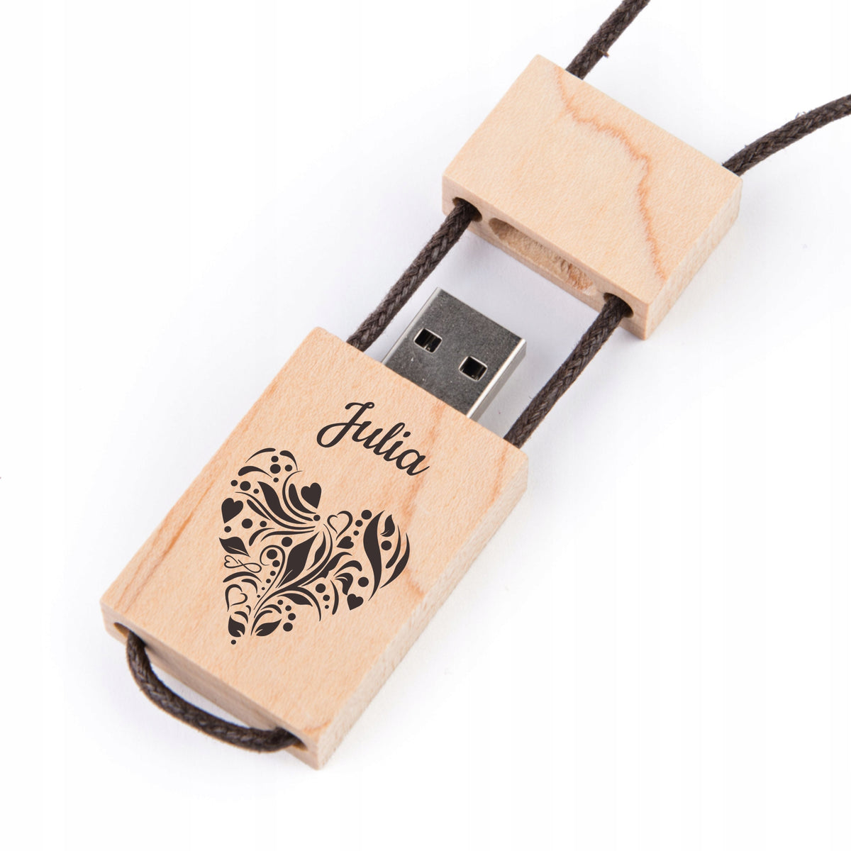 2 GB 2.0 Drawstring Flash Drive + Engraving With Name