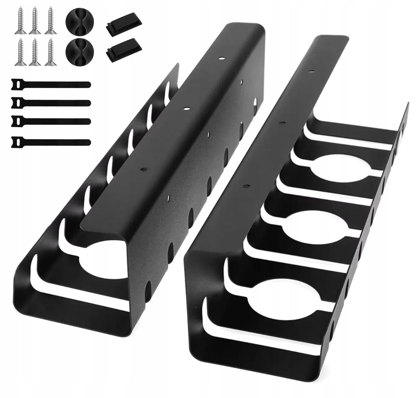 2 GRILLE CABLE ORGANIZER FOR COUNTERTOP DESK TROUGH SHELF SET