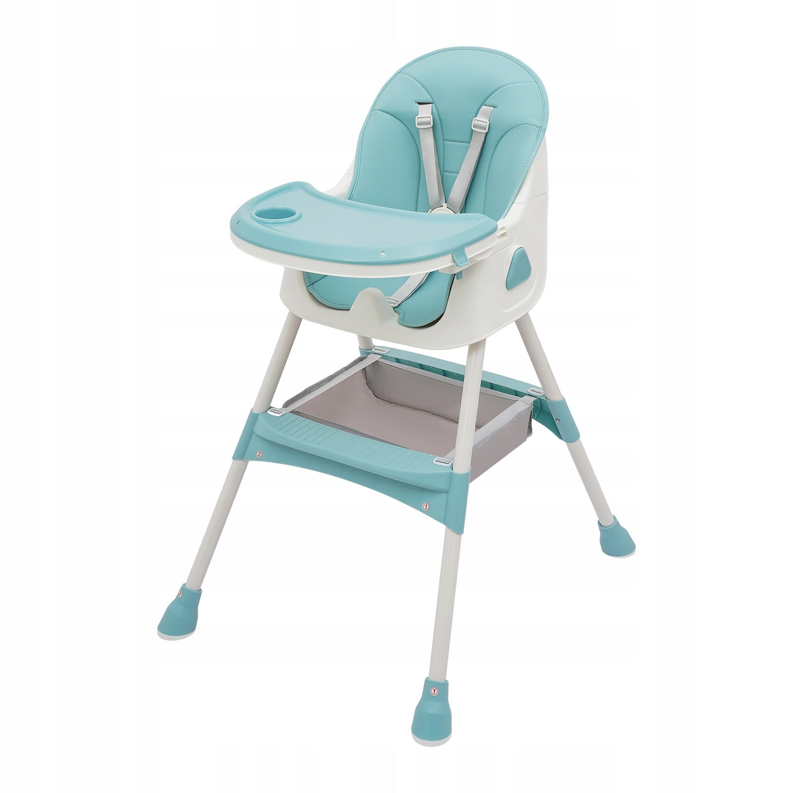 2 IN 1 BABY HIGH CHAIR GREEN ADJUSTABLE TRAY WITH FOOTREST 6M-6Y KID Packaging status original