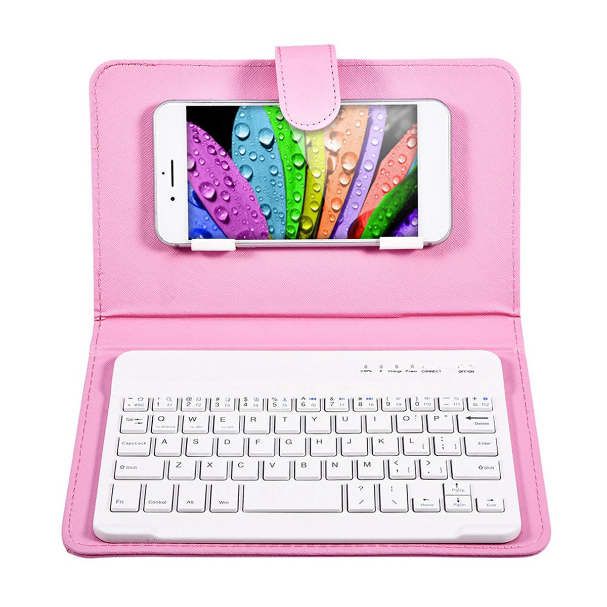 2 IN 1 BLUETOOTH MOBILE PHONE KEYBOARD PINK