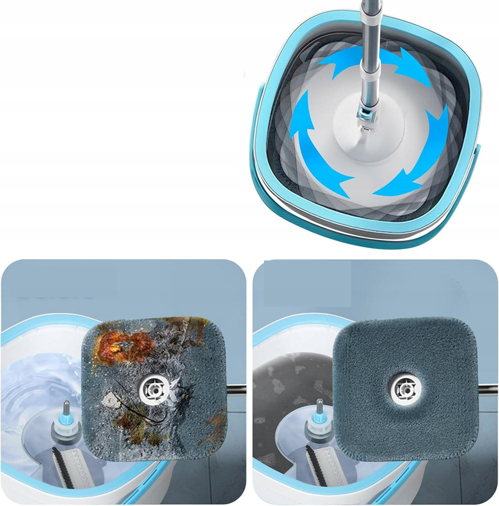 2 IN 1 BUCKET MOP TILE CLEANING MOP, MICROFIBER MOP CARTRIDGES Manufacturer code MOP I ZESTAW WIADRA