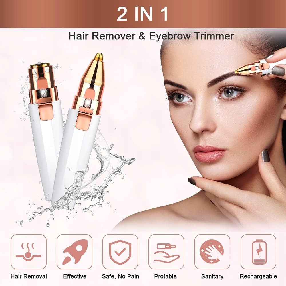 2 IN 1 CORDLESS FACIAL SHAVER PAINLESS Brand Praktyczna
