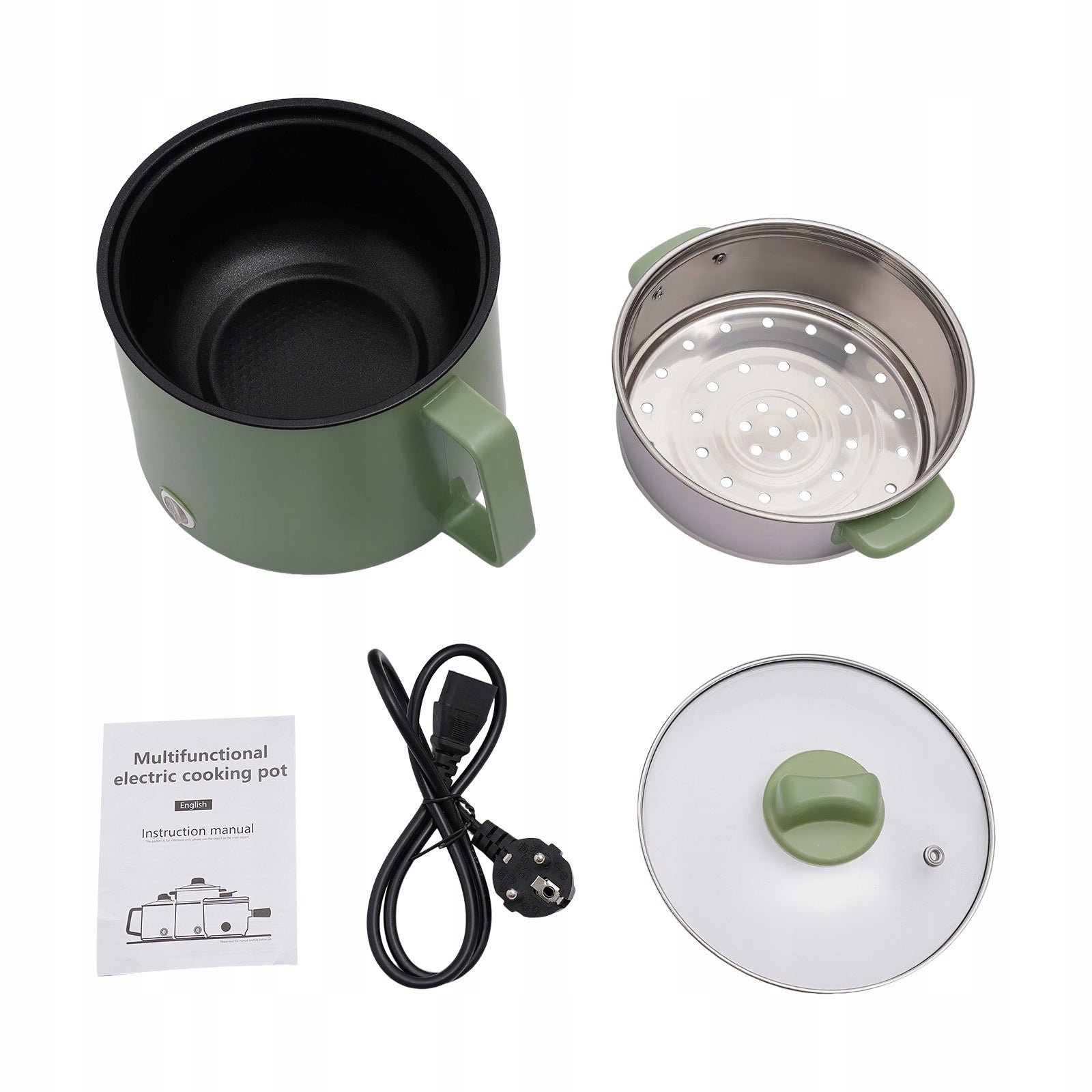 2-LAYERS PORTABLE ELECTRIC POT, 1.7L NON-STICK ELECTRIC POT WITH LID, 220V Manufacturer code 1