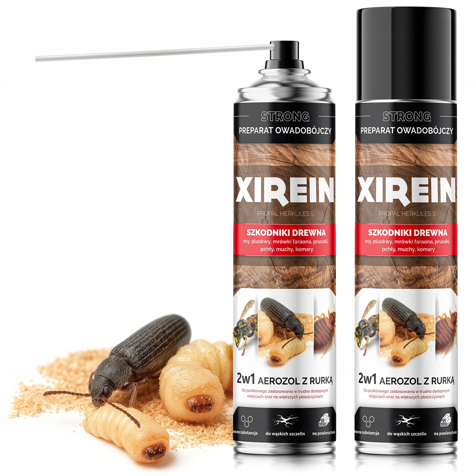 2 PCS AGENT FOR BARK BEETLES, DUMPLINGS,  AEROSOL WITH TUBE XIREIN 300 ML