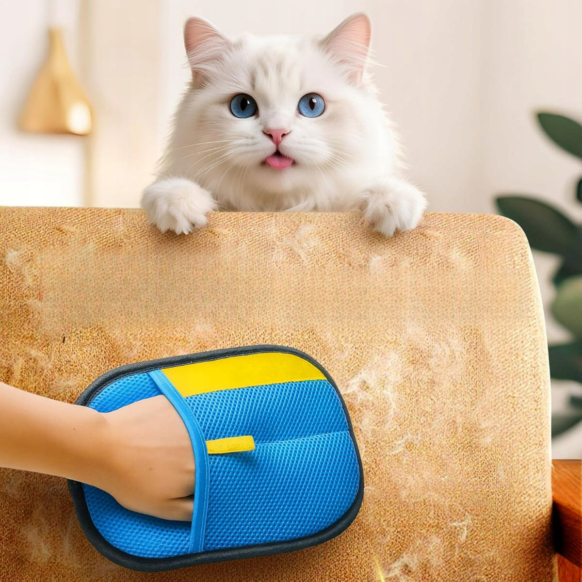 2 PCS BLUE WOOL REMOVAL GLOVES FOR CATS AND DOGS ANTISTATIC Manufacturer code 2 SZT RĘKAWICA DO ZBIERANIA SIERŚCI-SINY