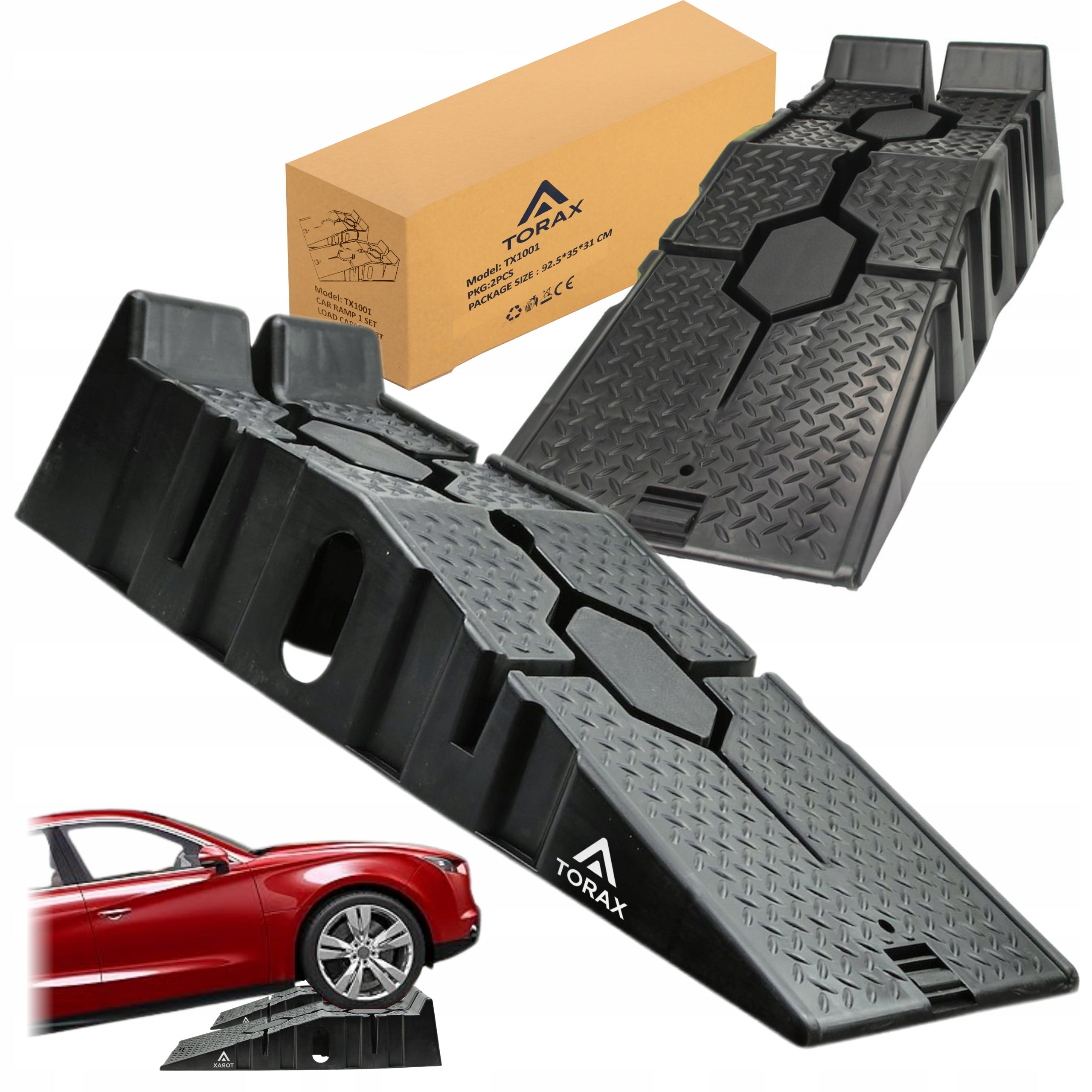 2 PCS CAR RAIDS WORKSHOP RAMPS OVERRUN PLATFORMS WIDE 3T