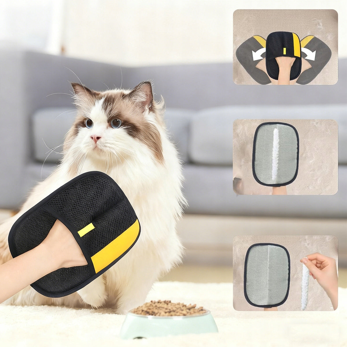 2 PCS HAIR REMOVAL GLOVES FOR PET CATS AND DOGS Manufacturer code 4048715811661