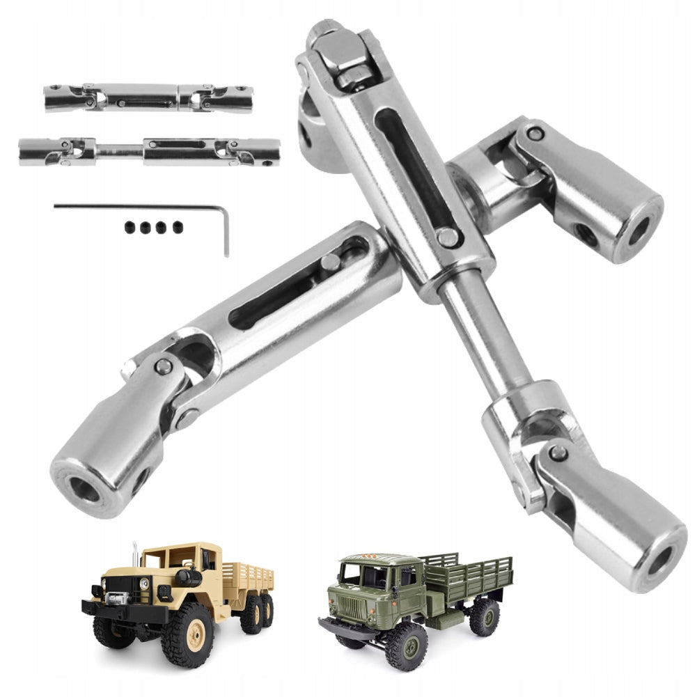 2 PCS METAL DRIVE SHAFTS FOR MILITARY TRUCK RC WPL IN 1/16 SCALE