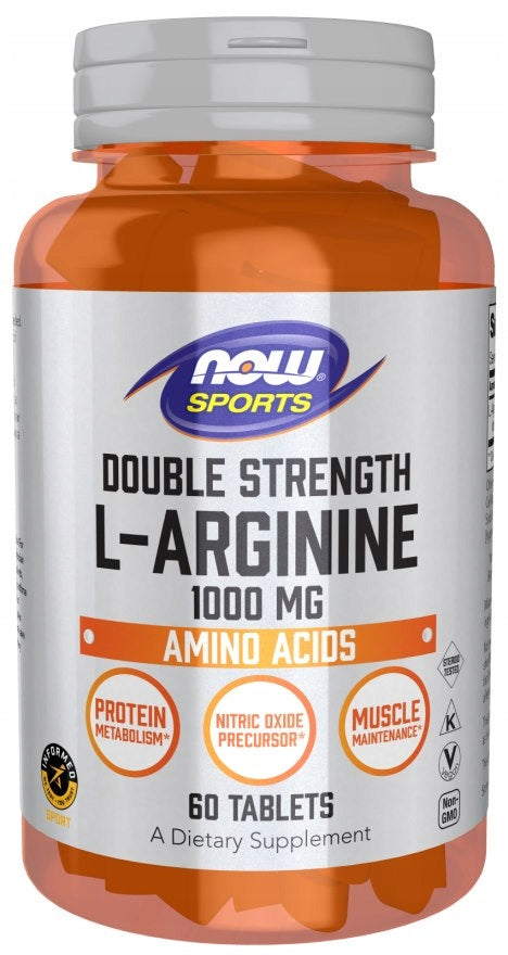 2 PCS - NOW FOODS L-Arginine 1000 mg Double Strength - (60 tablets)
