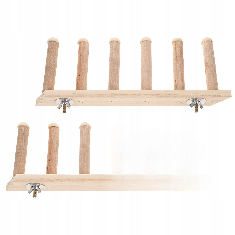 2 PCS SAFE WOODEN CAT SHELVES AND LADDERS FOR MOUNTING ON Length 30 cm
