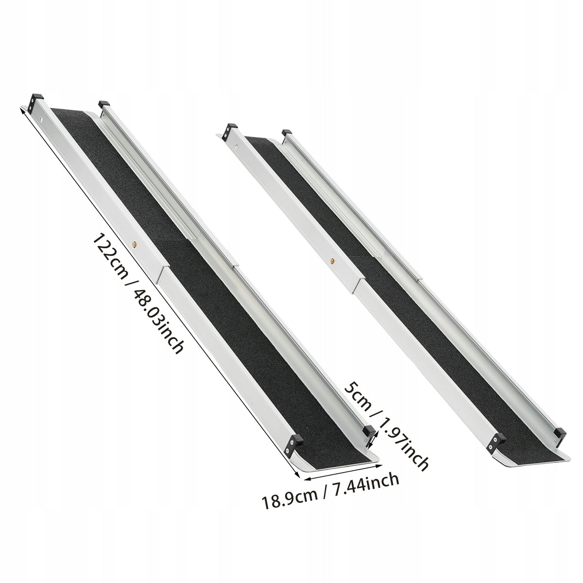 2 PCS TELESCOPIC WHEELCHAIR DRIVEWAYS ALUMINUM WHEELCHAIRS 122CM 300 kg Brand no brand