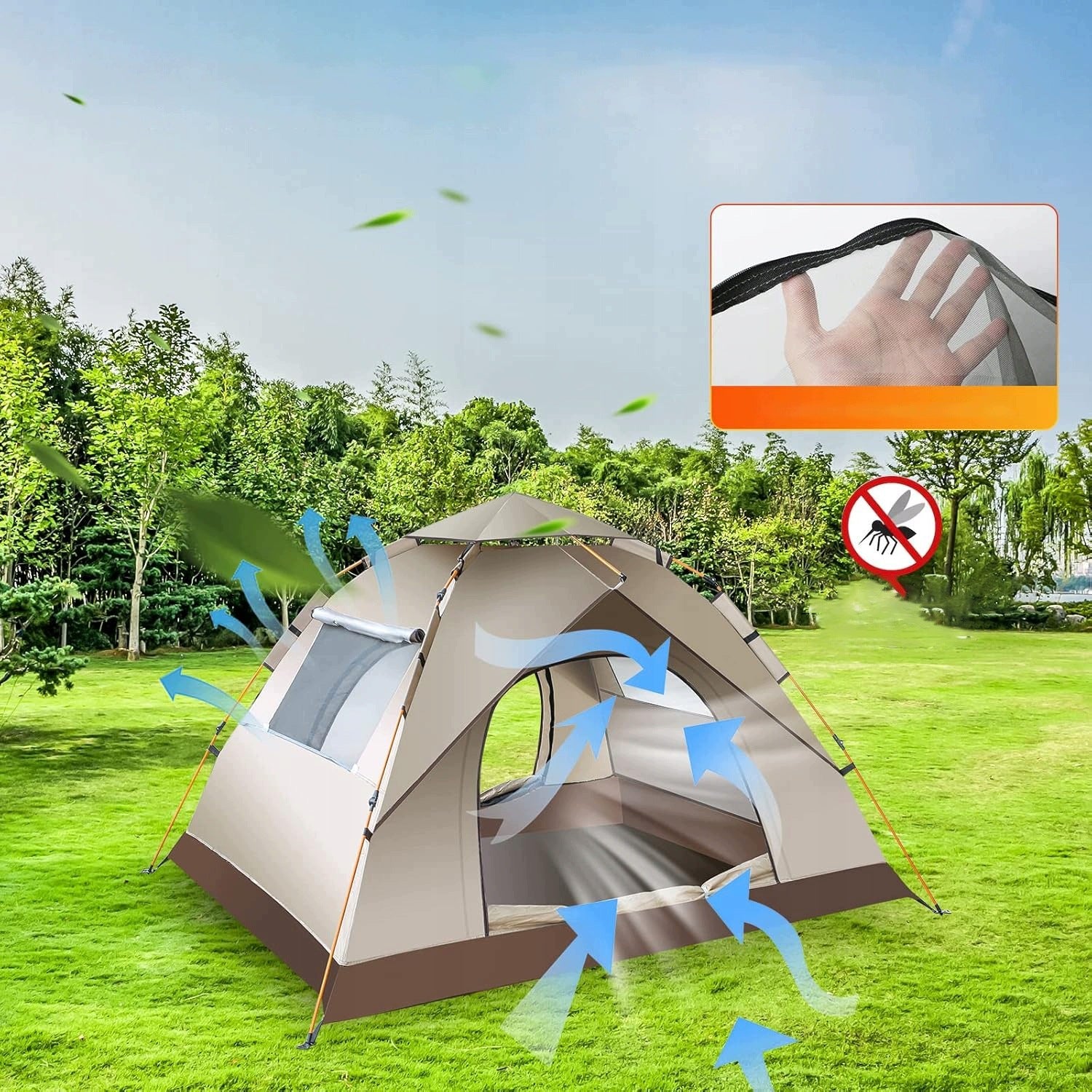 2-PERSON AUTOMATIC WATERPROOF CAMPING/HIKING TENT WITH 2 WINDOWS Manufacturer code NAMIOT MONTANA tURYSTYCZNY