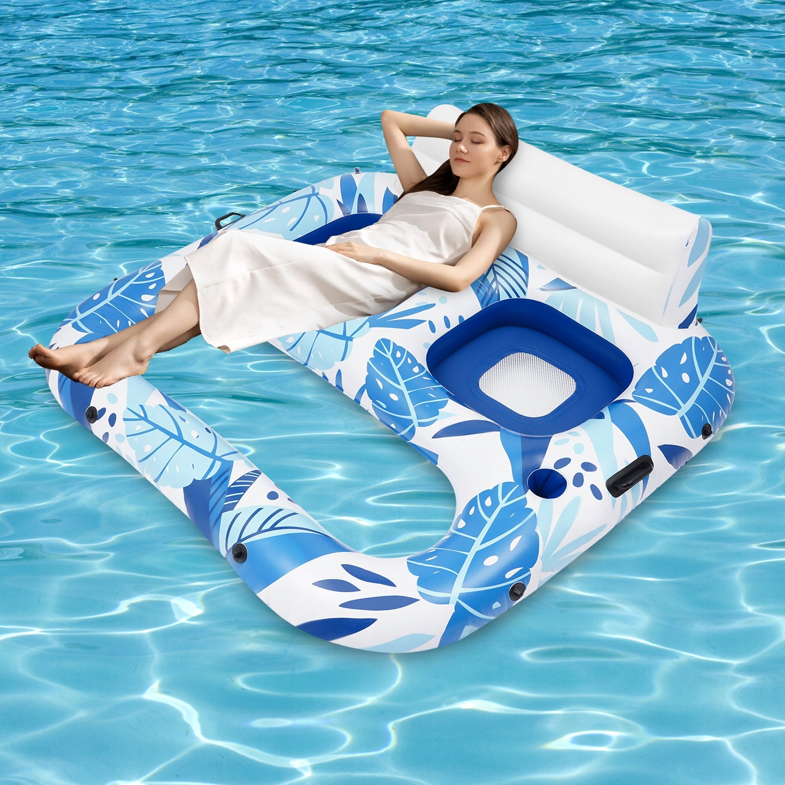 2 PERSON INFLATABLE POOL LOUNGER FLOAT INFLATABLE SWIMMING POOL FLOAT Brand no brand
