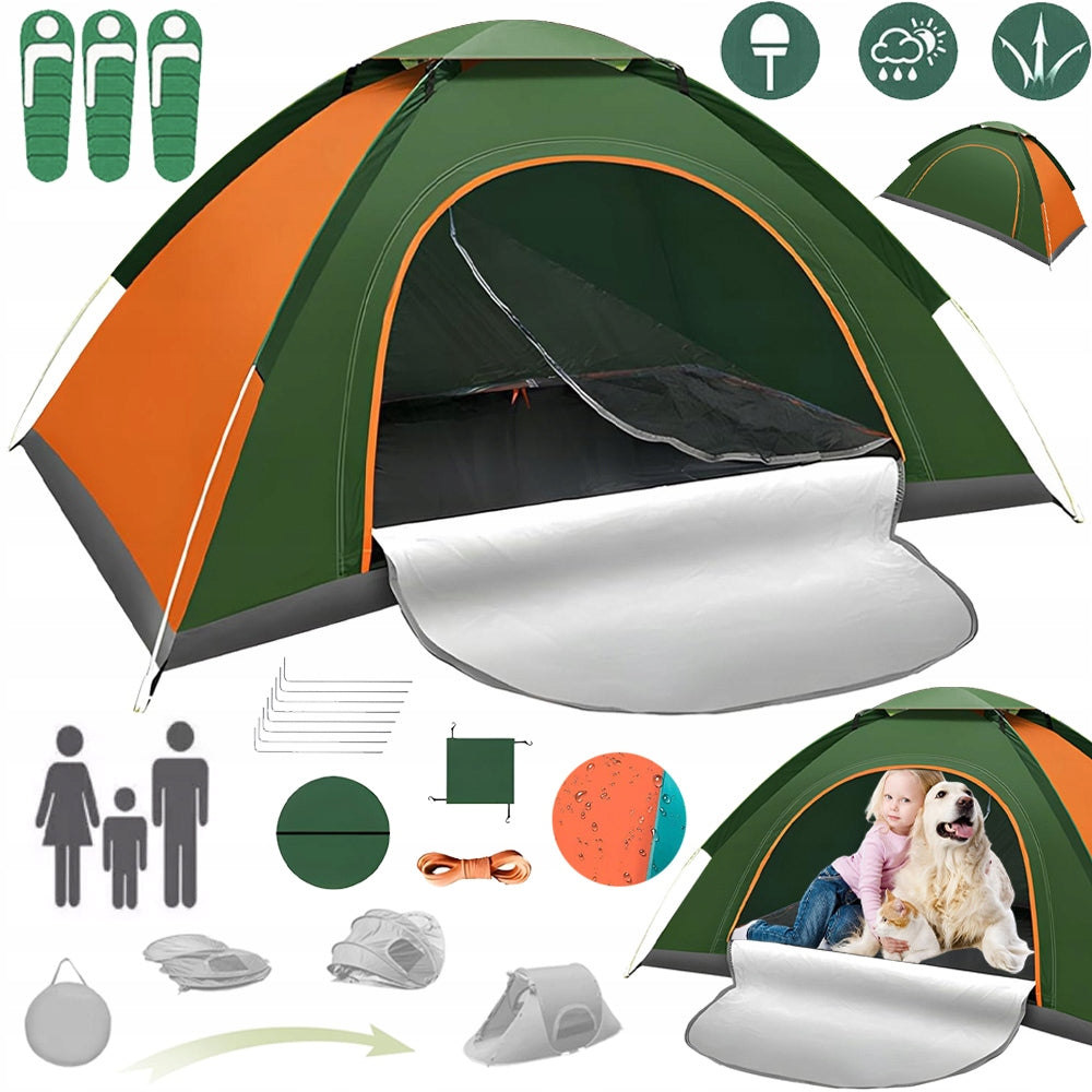 2-PERSON SELF-ASSEMBLY Camping TENT WATERPROOF LIGHTWEIGHT