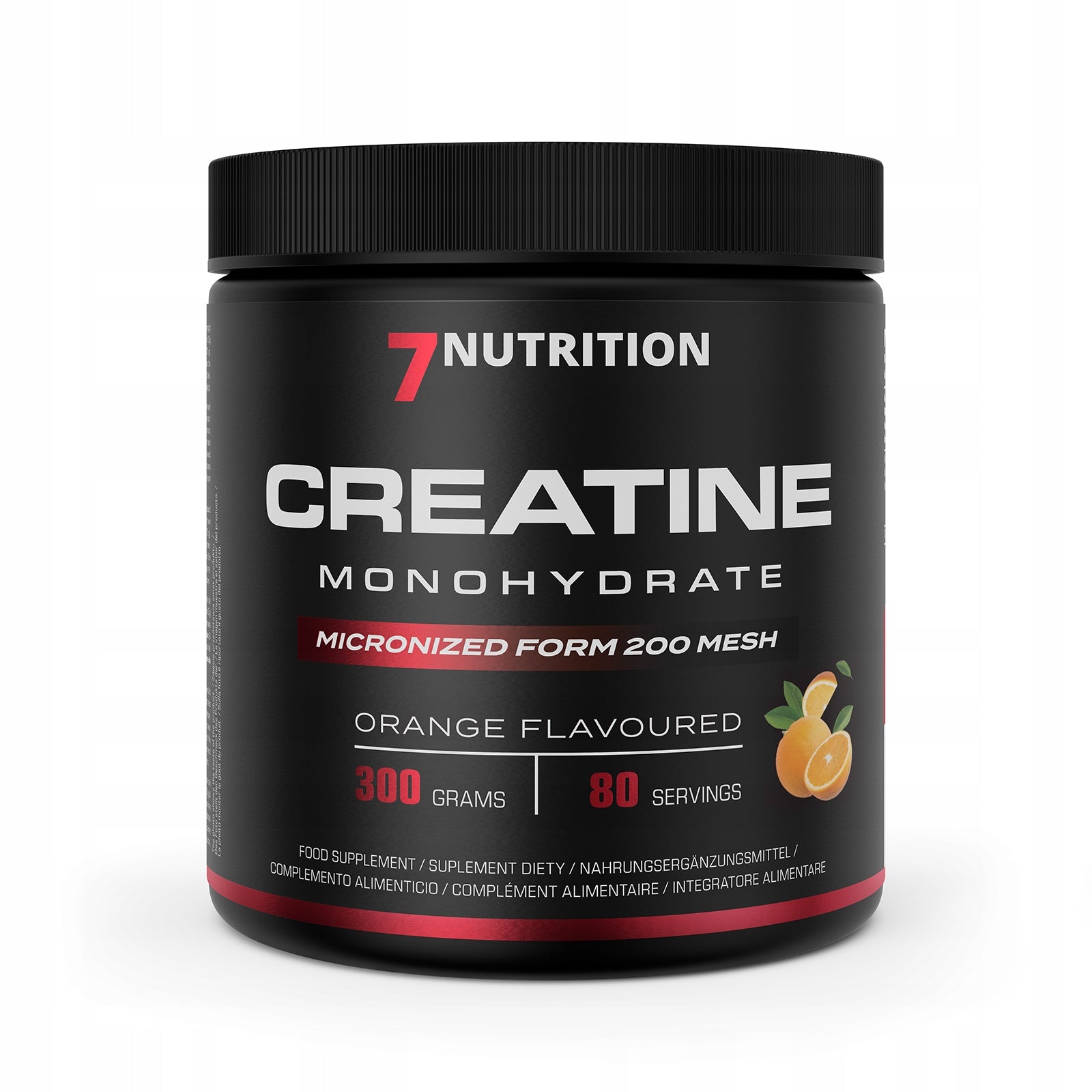2 PIECES - 7NUTRITION Creatine Monohydrate Orange - Orange Flavour (300 g)
